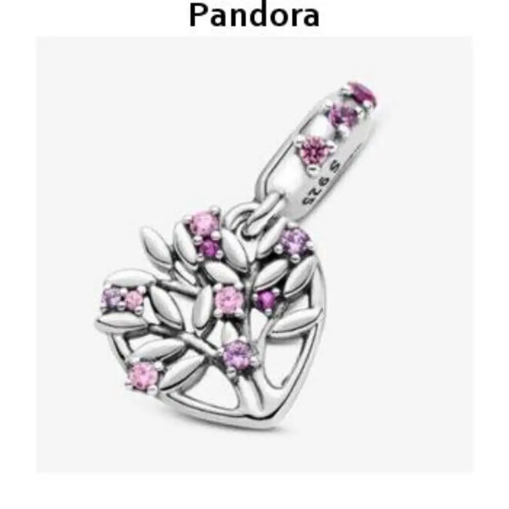 Pandora Pink Heart Family Tree Dangle Charm - Picture 5 of 5